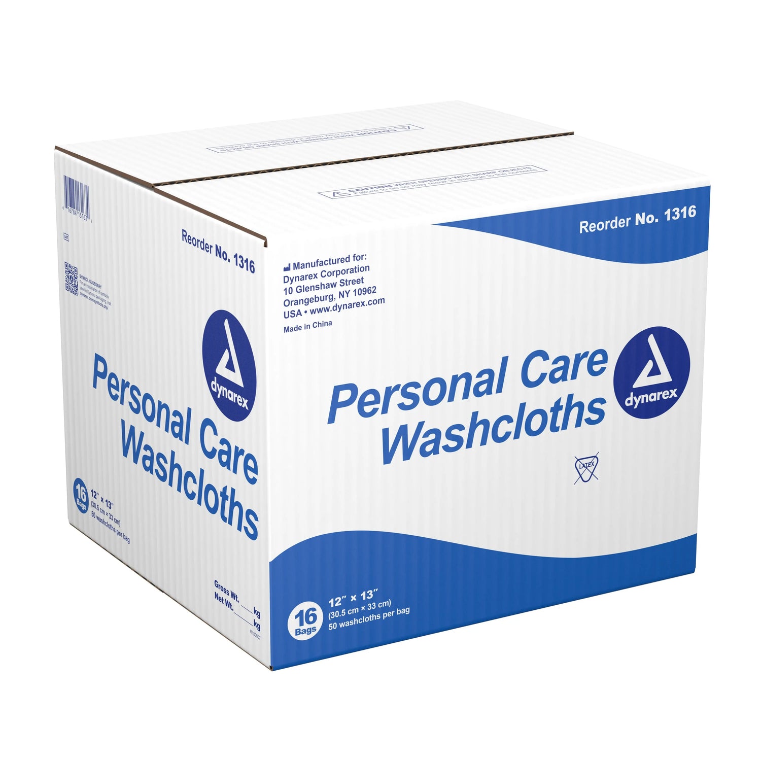dynarex® Disposable Washcloth, 12 x 13 Inch Dynarex®