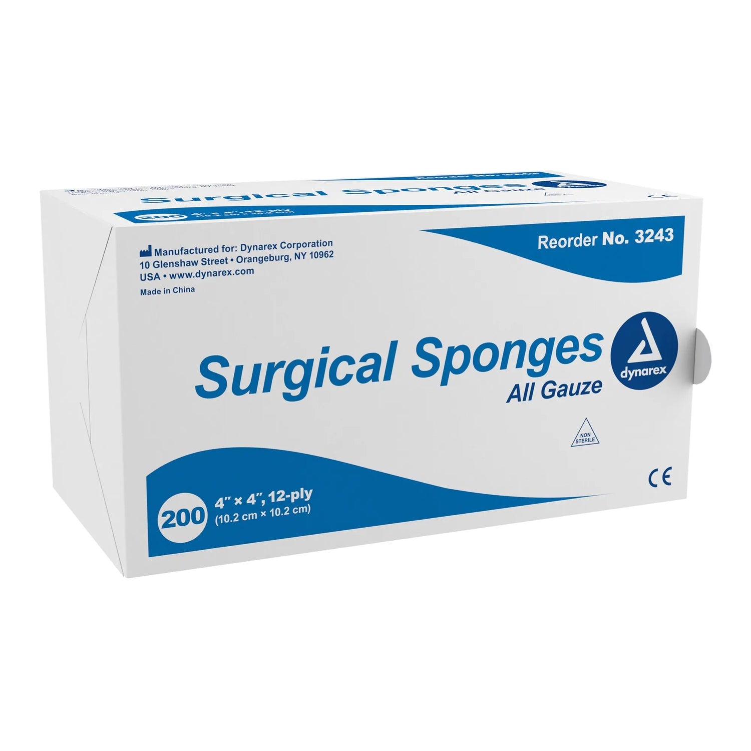 dynarex® Gauze Sponge, 4 x 4 Inch, 12-Ply Dynarex®