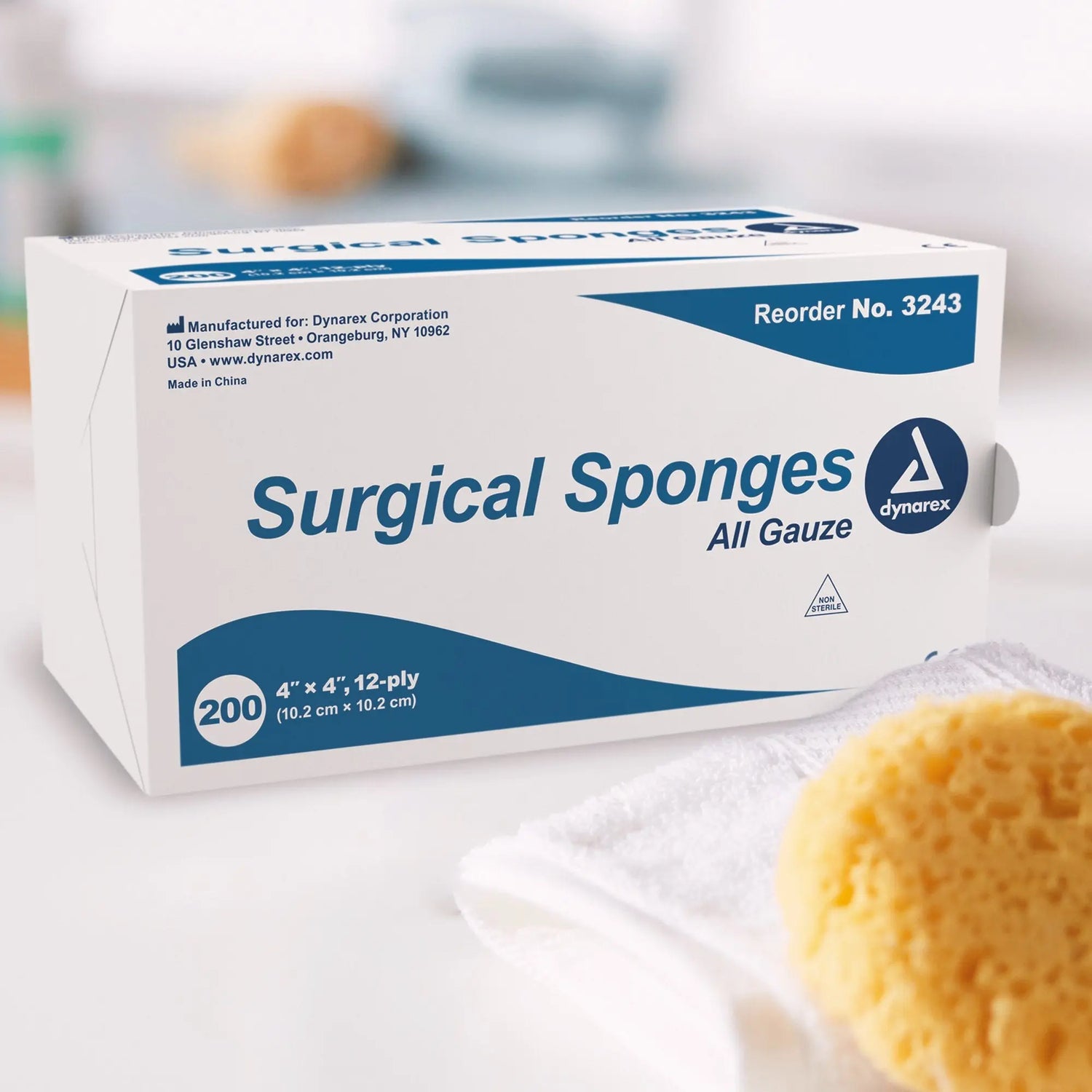 dynarex® Gauze Sponge, 4 x 4 Inch, 12-Ply Dynarex®