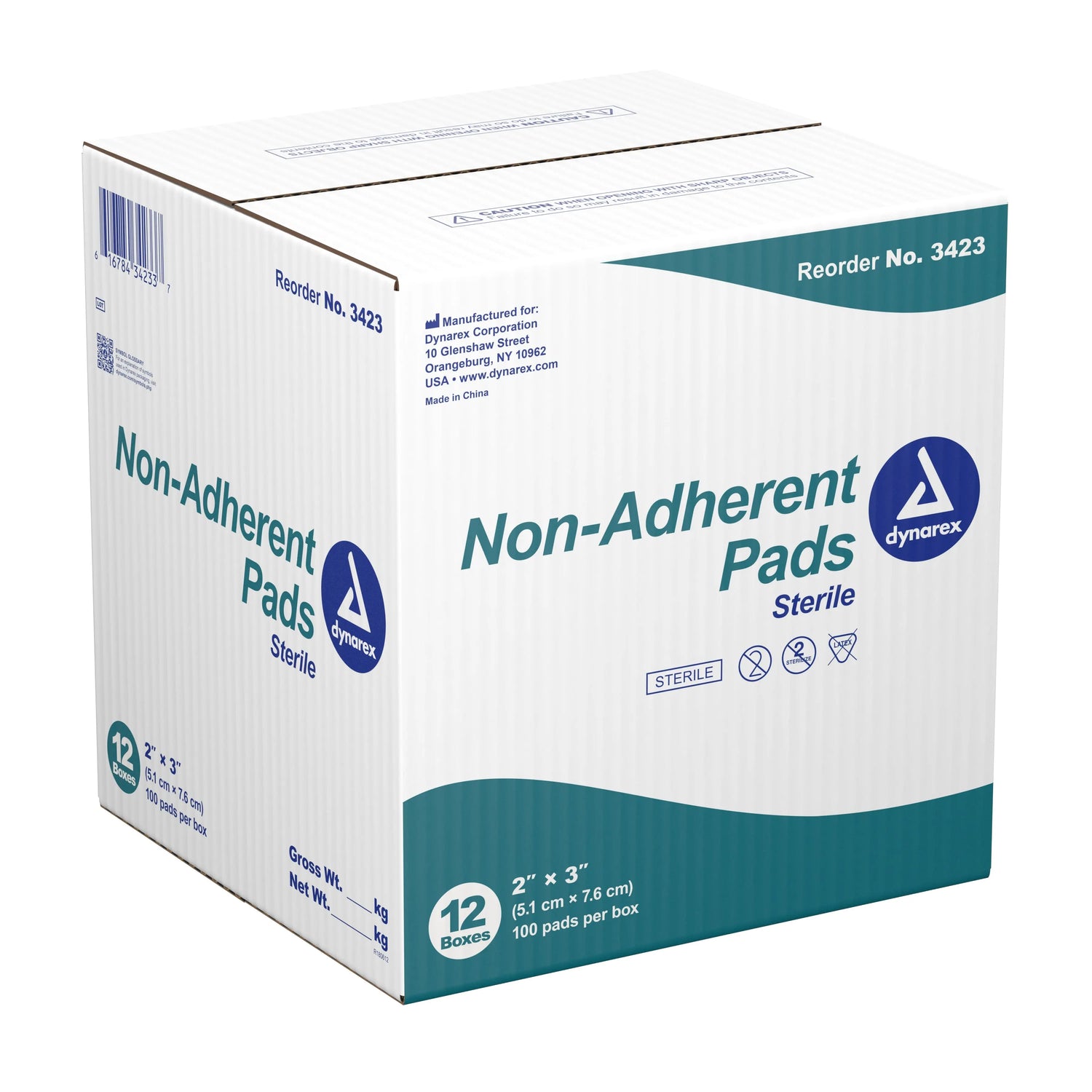 dynarex® Non-Adherent Dressing, 2 x 3 Inch Dynarex®