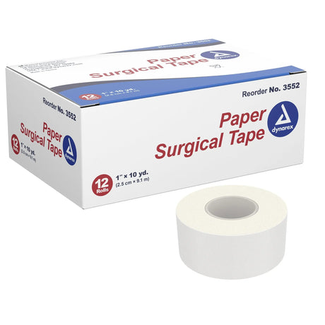 dynarex® Paper Medical Tape, 1 Inch x 10 Yard, White Dynarex®