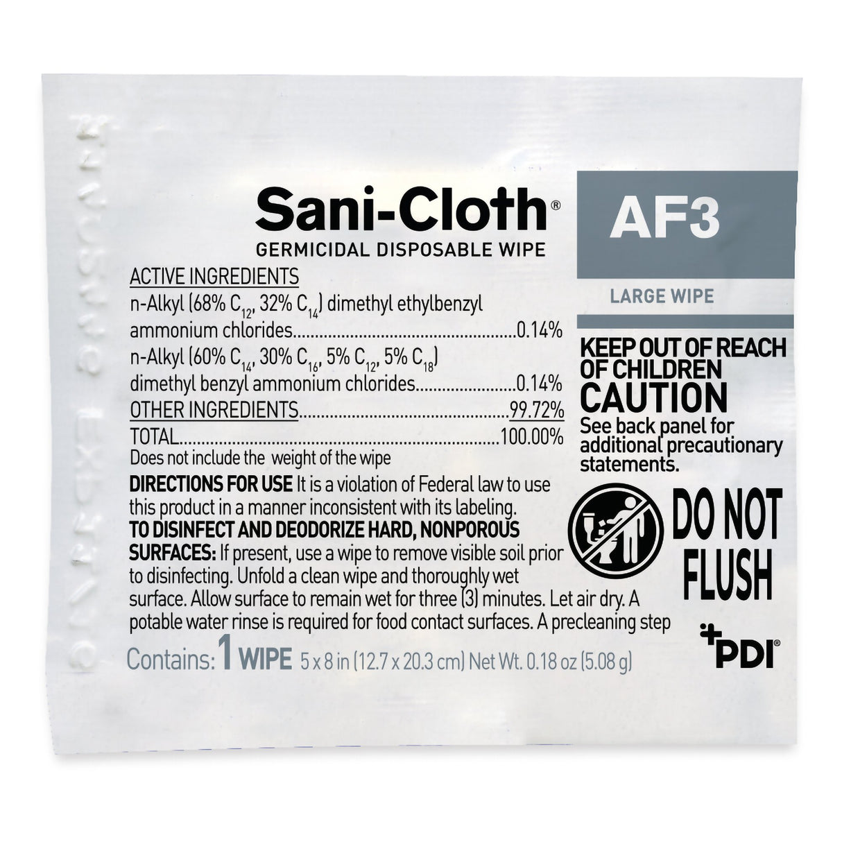 Sani-Cloth® AF3 Surface Disinfectant Cleaner Wipe, Large Individual Packet Sani-Cloth® AF3