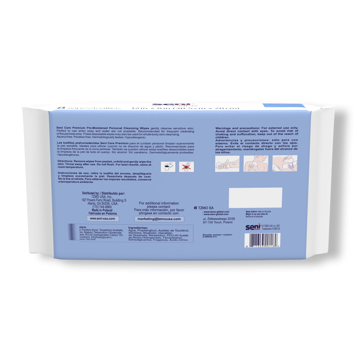 Seni® Care Delicate Cleansing Wipes, 48 ct. Seni® Care