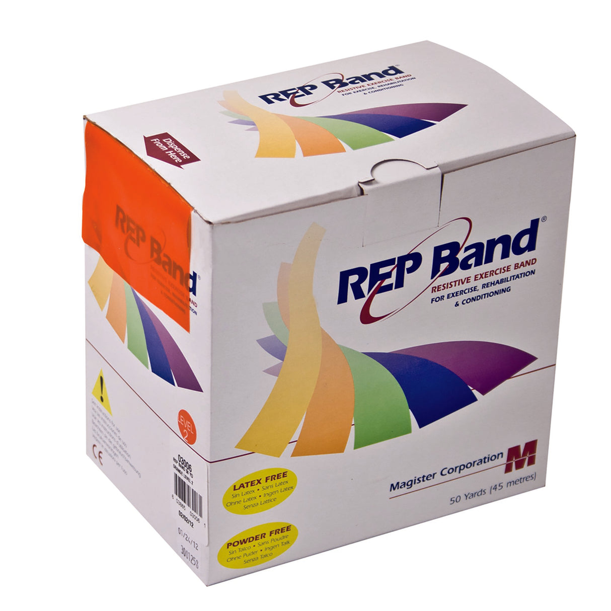 REP Band® Exercise Resistance Band, Orange, 4 Inch x 50 Yard, Light Resistance REP Band®