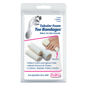 Tubular-Foam Toe Bandage Pk/3