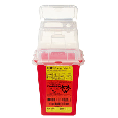 CONTAINER, SHARPS RED 1.5QT (36/CS)