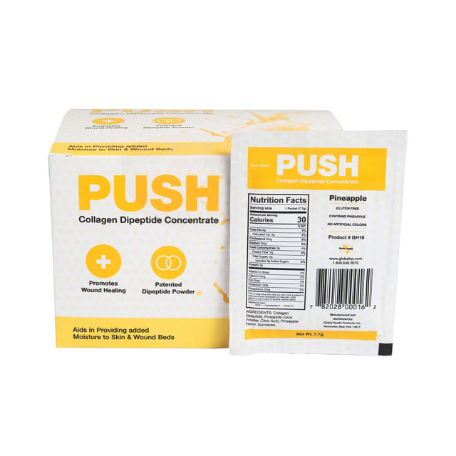 PUSH Collagen Dipeptide Concentrate, Pineapple Flavor PUSH Collagen Dipeptide Concentrate