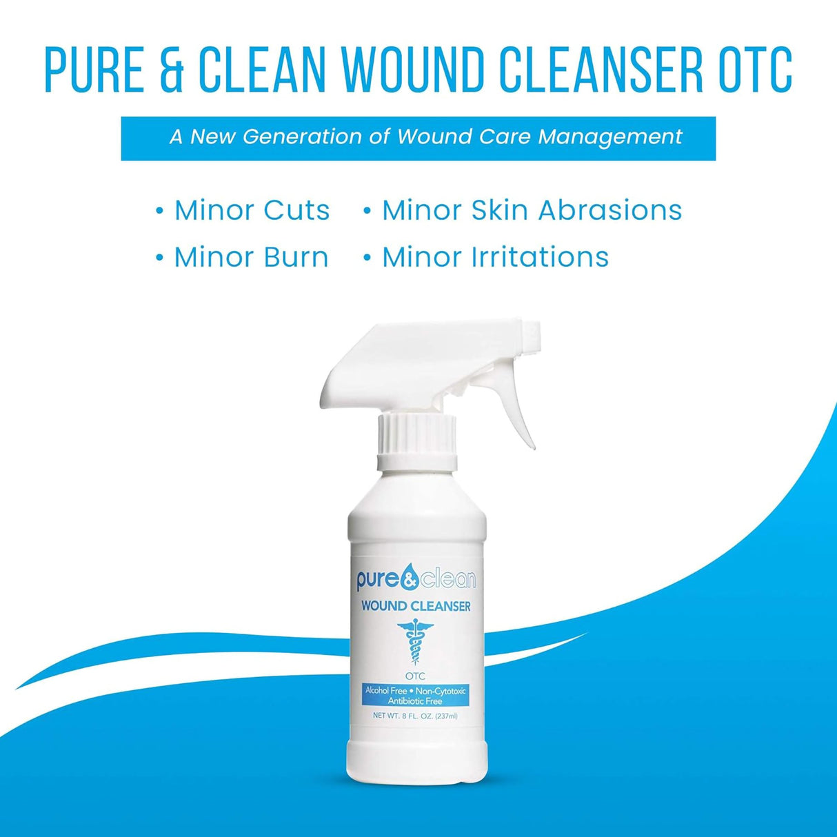 Pure & Clean Wound Cleanser, 8 oz. Pump Bottle Pure&Clean®