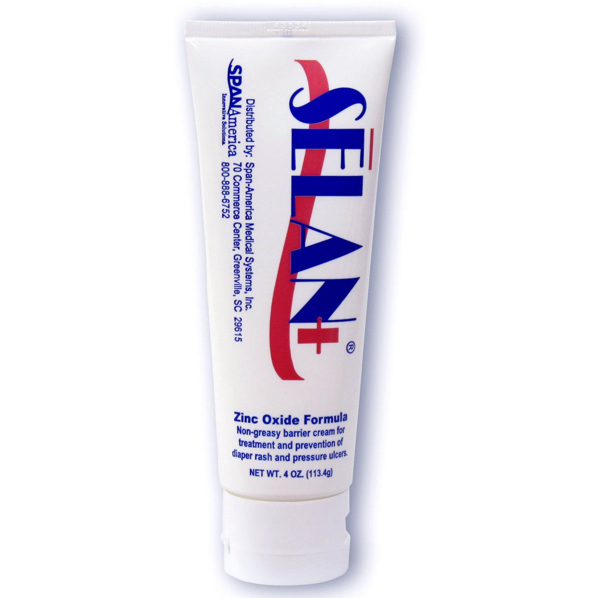 Selan+® Zing Oxide Barrier Cream and Lotion, 4 oz. Tube Selan+®