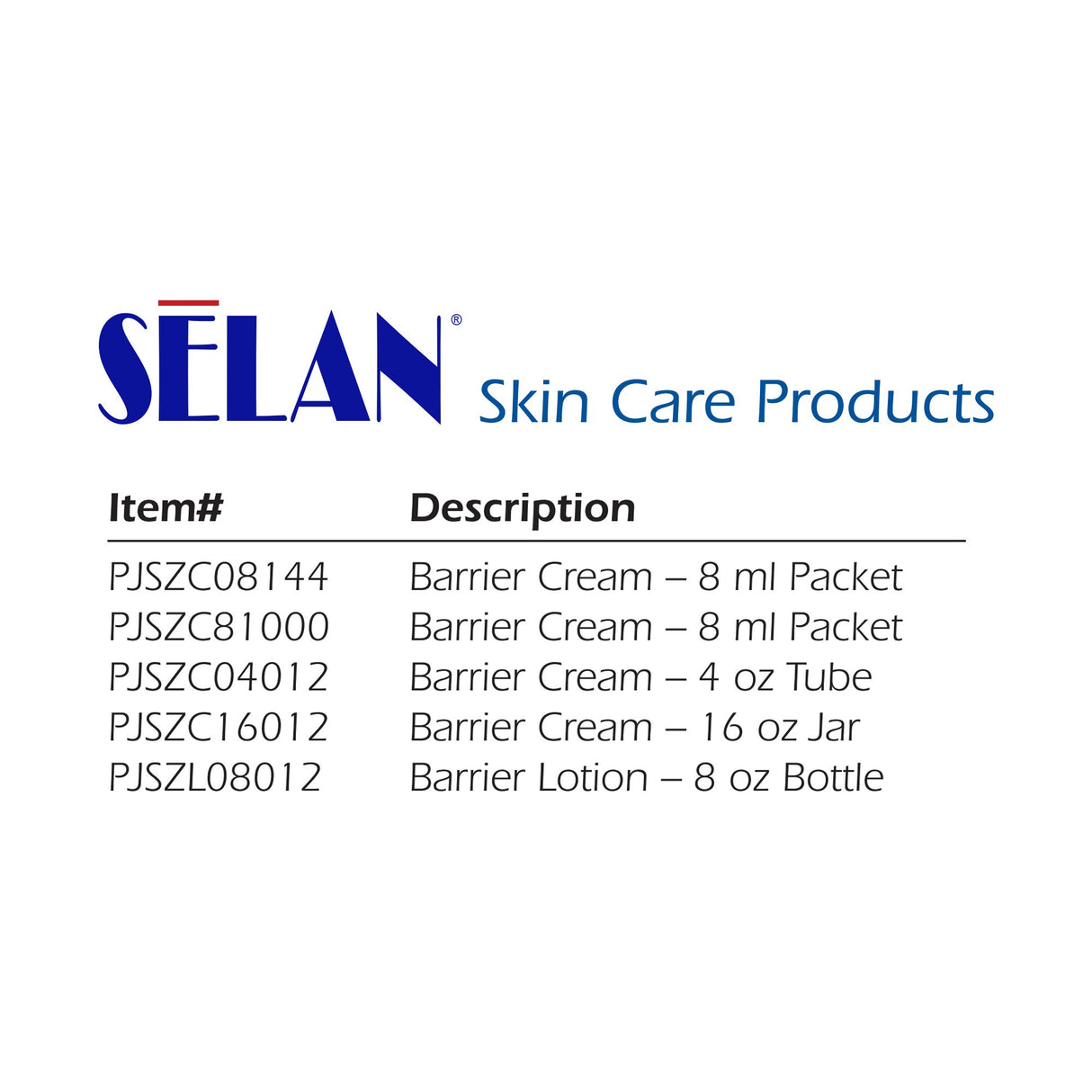 Selan+® Zing Oxide Barrier Cream and Lotion, 4 oz. Tube Selan+®