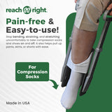 Reach Right Compression Sock Aid Device, Long Shoe Horn, Dressing Hook Reach Right