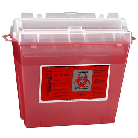 CONTAINER, SHARPS RED 5QT (32/CS)