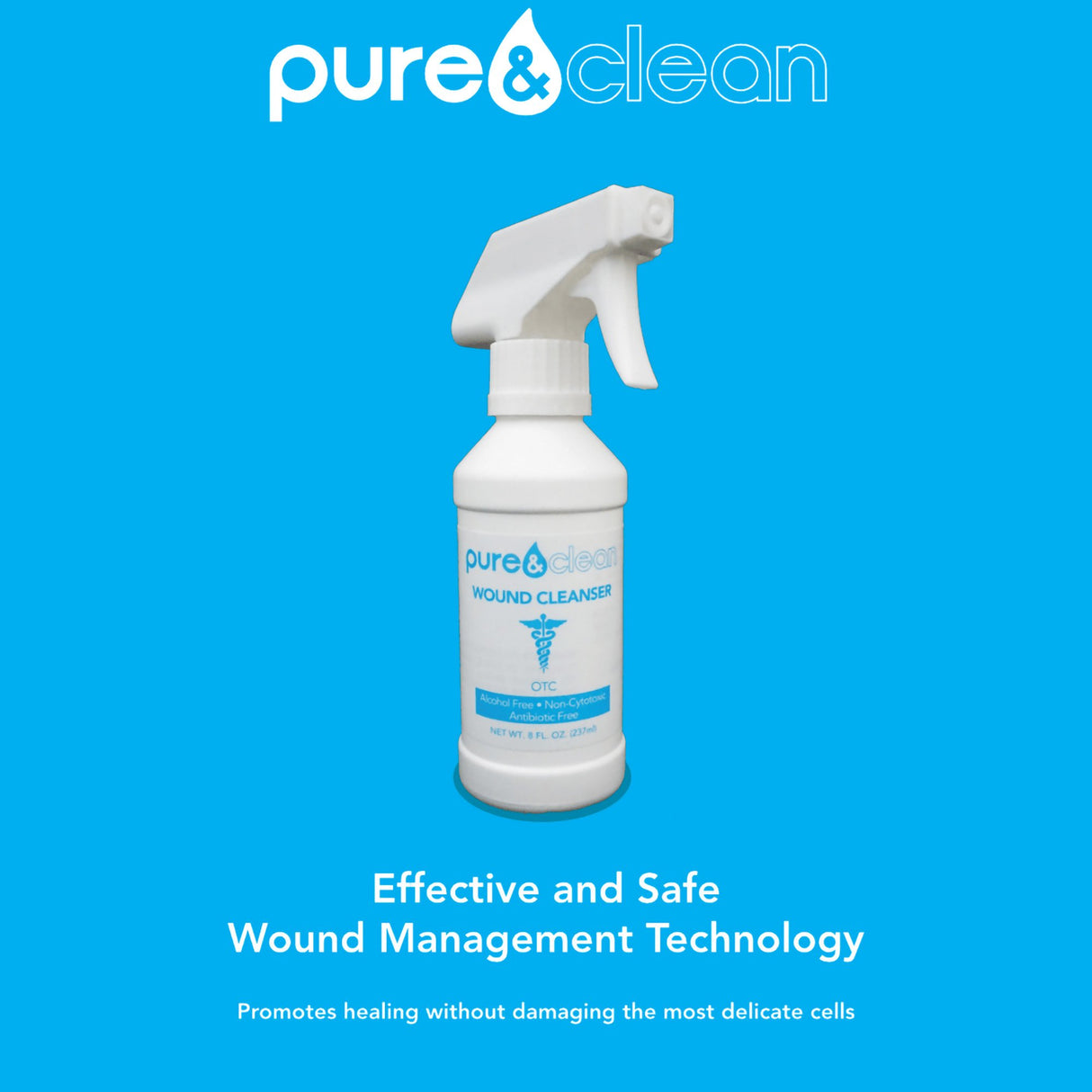 Pure & Clean Wound Cleanser, 8 oz. Pump Bottle Pure&Clean®