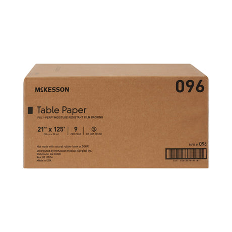 PAPER, TABLE POLY PERF WHT 21"X125' (9RL/CS)