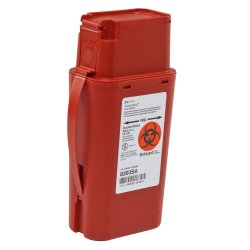 CONTAINER, SHARPS TRANSPORT SHUTTLE EMS W/2CLSR RED (20/CS)