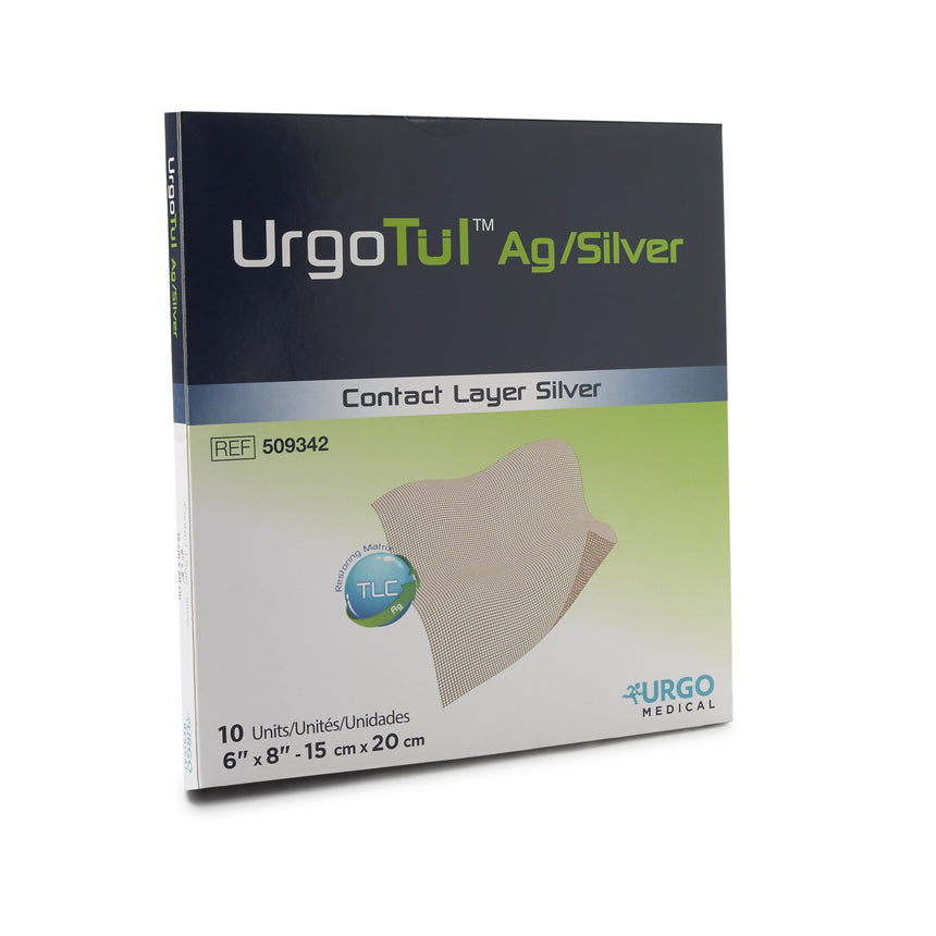 Restore™ Silver Wound Contact Layer Dressing, 6 x 8 Inch UrgoTul™AG/Silver