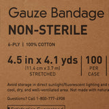 BANDAGE ROLL, GAUZE FLUFF N/S 4.5"X4.1YDS (100RL/CS)